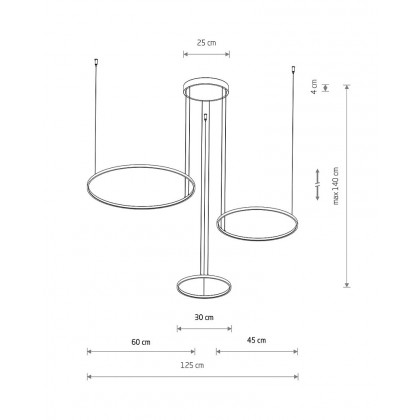 Люстра Circolo Led 3x45W