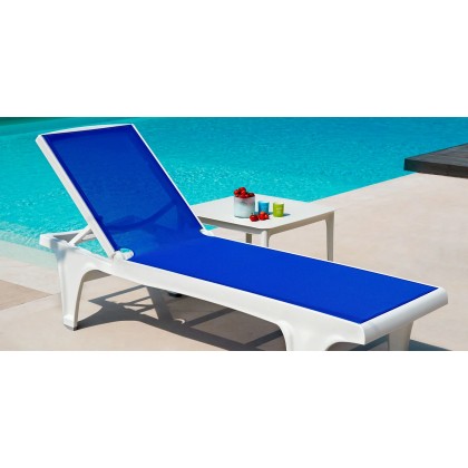 Шезлонг Tahiti White Blue