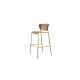 Барний стілець Lisa Wood 2854 Satin Brass Walnut