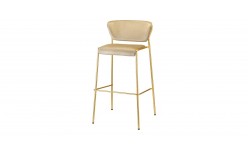 Барний стілець Lisa 2855 Satin Brass Dove Grey
