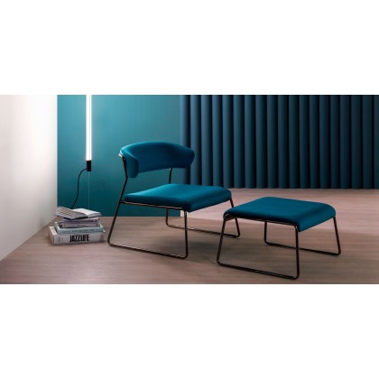 Пуф Lisa Lounge Nickel Blue