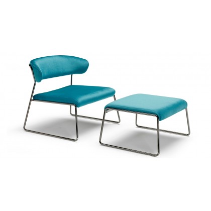 Лаунж-кресло Lisa Lounge 2858 Nickel Blue