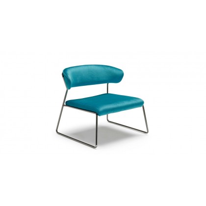 Лаунж-кресло Lisa Lounge 2858 Nickel Blue