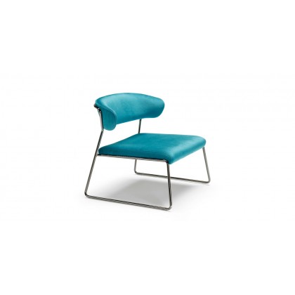 Лаунж-кресло Lisa Lounge 2858 Nickel Blue