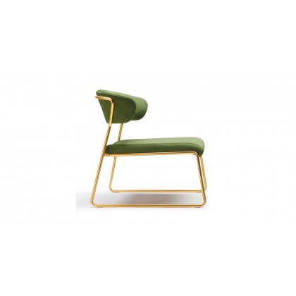 Лаунж-кресло Lisa Lounge 2858 Satin brass Olive