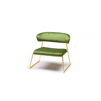 Лаунж-кресло Lisa Lounge 2858 Satin brass Olive