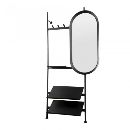 Вішалка настінна з дзеркалом Entry Kit5 1910*970 Black