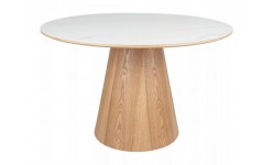 Стіл обідній ANGEL CERAMIC білий дуб d120