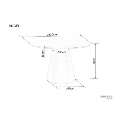 Стіл обідній ANGEL Дуб діаметр 120