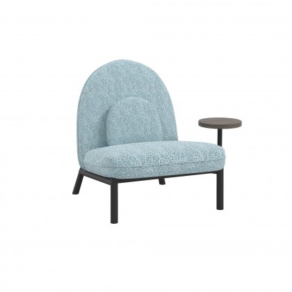 Крісло інтер'єрне Soft Lounge Boucle safira зі столиком