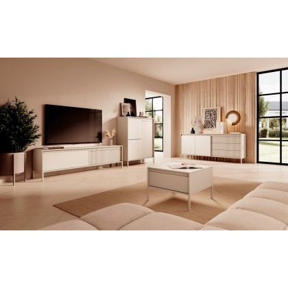 Тумба прикроватная Perfect Home Сенсо / Senso 2S/53 с 2 ящиками Беж