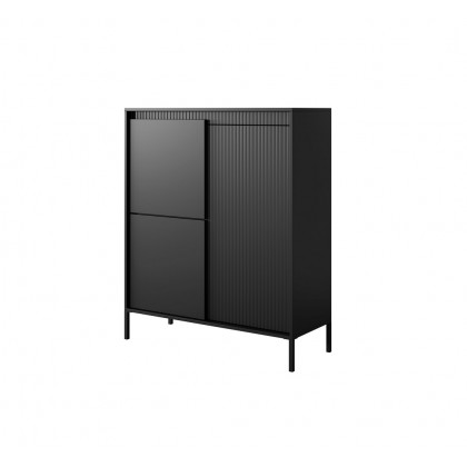 Комод высокий Perfect Home Сенсо / Senso 3-дверный 3D Черный