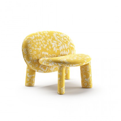 Кресло Dino желтое ARHIVE FABRIC SERGIY KOLOS ShishkaProject