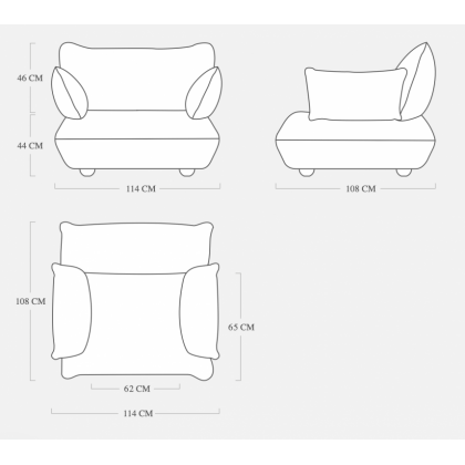 Кресло Sumo Loveseat Mingle