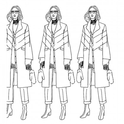 Дизайнерские обои "Fashion sketch" Katya Silchenko