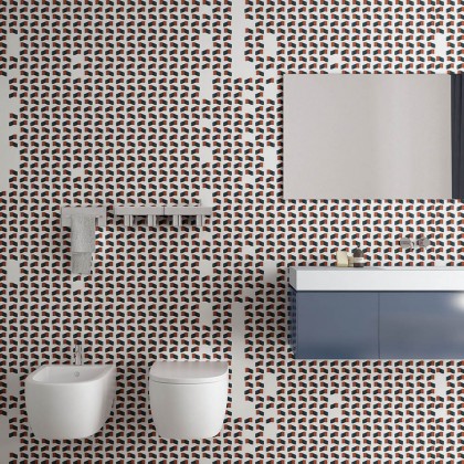 Дизайнерські шпалери "Геометрія" / wallpaper bathroom