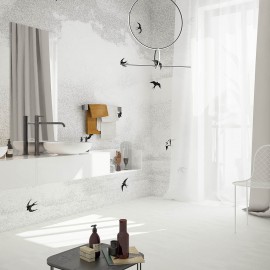 Дизайнерские обои "Ласточки" / wallpaper bathroom