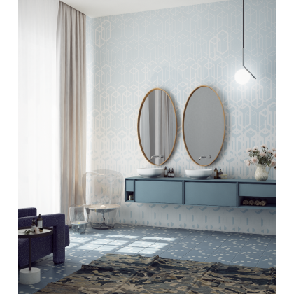 Дизайнерские обои "Векторный орнамент 02" / wallpaper bathroom