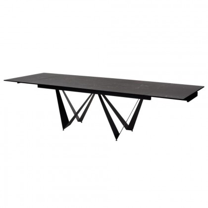 Стол раскладной керамика FJORD BLACK MARBLE 200-300 см