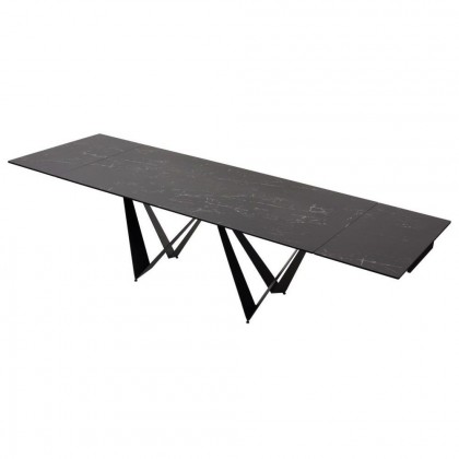 Стол раскладной керамика FJORD BLACK MARBLE 200-300 см