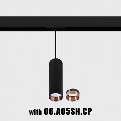 Светильник подвесной IN_LINE TUB M P 200, D52mm, H200mm, LED 19W, 3000К, черный (06.0521.19.930.BK)